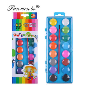 Ungiftiges festes Aquarellfarben-Set, 12/16 Farben, waschbares Aquarellfarben-Set mit Pinsel für Kinder, Erwachsene, Künstler - Product Image 2