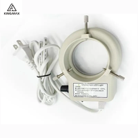 Lampe annulaire LED 220V 110V à 56 perles pour microscope, lampe fluorescente, lampe annulaire noire et blanche, source d'éclairage électrique pour caméra et écouteurs
