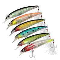 Vente en gros 10cm 14g 6 couleurs appâts durs artificiels en plastique ABS leurre méné flottant leurre méné de pêche pour perche bar bar de mer