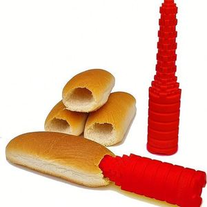 Hotdogger Hot Dog Bun Driller Reusable Bread Hole Drilling Tool BBQ Grilling Sausage Bun Maker <b>Kitchen</b> Baking <b>Accessories</b> - Product Image 1