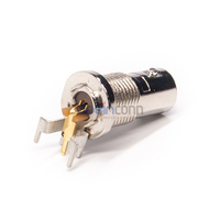 Connecteur Jack BNC Bulkhead RF 75 Ohms à Angle Droit Montage sur Circuit Imprimé