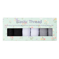 Benang Bobin Mesin Jahit Ultra-Halus 0.6mm / Tali Elastis Lentur - Set Grosir 6 Warna