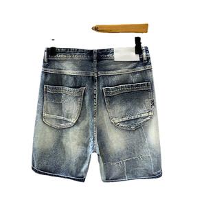 Truen 2023 vente chaude été Vintage nostalgique lavé déchiré Patch Denim Shorts hommes vêtements pantalons décontractés - Product Image 3