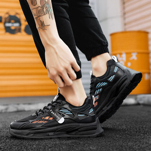Factory Direct Breathable Honeycomb Mesh Soft Splicing Upper Matching Woven Shoelace Metal Anti-rust Eyelets Chunky <strong>Trainers</strong> - Product Image 4