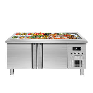 איכות מובטחת נירוסטה סלט מקרר סלט דלפק בקירור דלפק למעלה סלט בר - Product Image 2