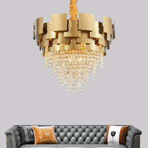High Quality <b>Led</b> Pendant <b>Lights</b> Hotel Living <b>Room</b> Modern Lighting High Ceiling Crystal Chandeliers - Product Image 2