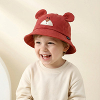 Chapeau Bob de Pêcheur Panama pour Enfants et Parents, Motif Animal Mignon et Amusant, avec Oreilles de Grenouille, Protection Solaire pour la Randonnée en Plein Air et la Plage