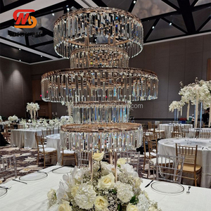 Elegante Soporte de Flores de Acrílico Cristalino Moderno y Lujoso para Centros de Mesa en Bodas y Eventos - Product Image 1