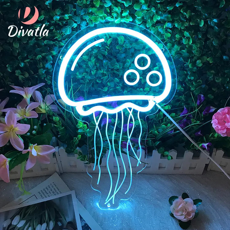 DIVATLA Design contemporaneo colore opzionale dimmerabile Smart light Multi scena incisione acrilico personalizzato Led Neon Sign Lamp