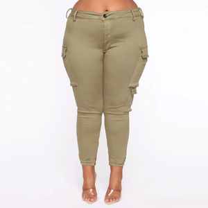 Meilleur fabricant de pantalons cargo respirants pour femmes à bas prix, pantalon cargo ample de haute qualité pour femmes, pantalon cargo taille haute tendance - Product Image 1