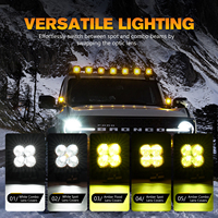 Kit de feux LED pour montants A LIGHTFOX pour Ford Bronco 2021+ 11720LM, feux de fond avec supports, faisceau blanc ambre, faisceau de câblage