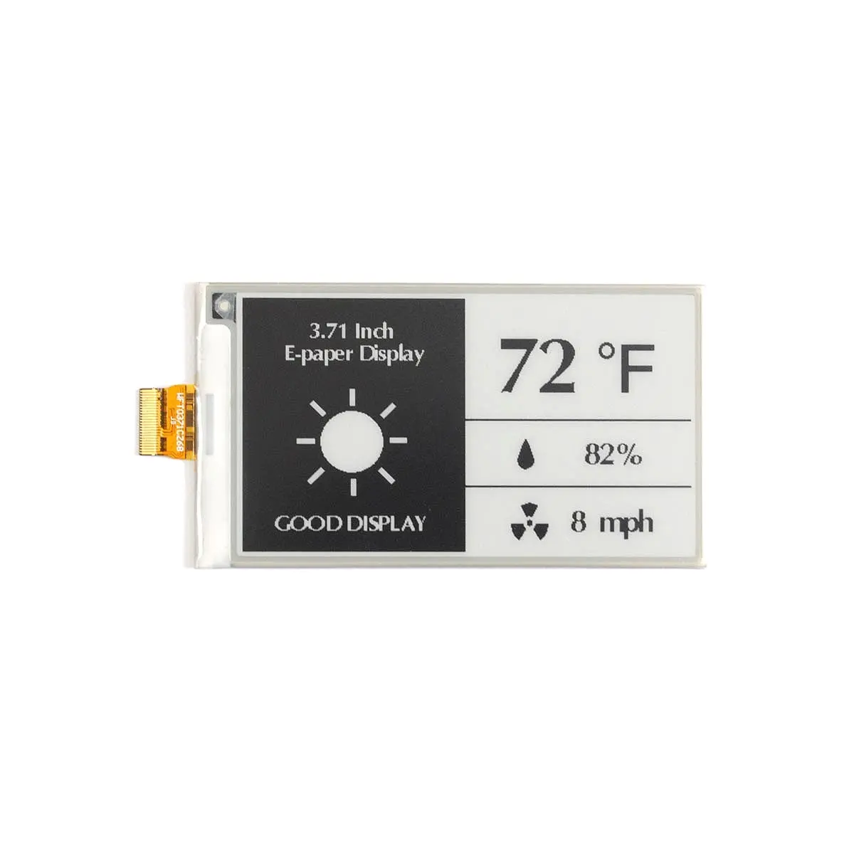 Lcd Display Manufacture 3.7 Inch TFT Lcd Fast Update E Paper Eink Display Black White Display For Price Tag GDEW0371W7