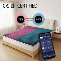 Surmatelas intelligent à double zone, taille King, refroidi à l'eau, avec contrôle de la température par application, similaire au système de refroidissement de lit Eight Sleep.