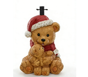 Orsetto in Stile Vintage con Cappello da Babbo <span class=keywords><strong>Natale</strong></span> per Decorazione Natalizia, Addobbo per Albero <span class=keywords><strong>di</strong></span> <span class=keywords><strong>Natale</strong></span>, Accento per Comodino o Cameretta - Product Image 4