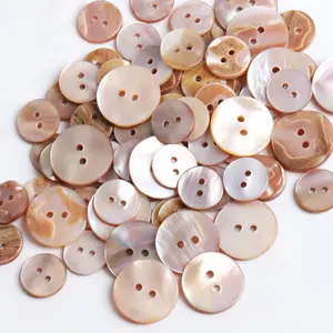10MM 12.5MM 15MM Button Mother Of Natural Pearl Shell 2 Hole Shirt Buttons Multi Color Wholesale