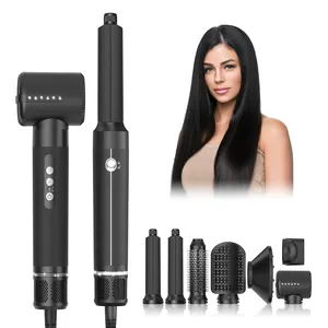 New Trend Haar glätter Heißluft bürste Volumizer Locken wickler Styling 7 In 1 Haar Air Styler Haartrockner