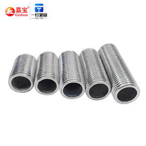 <strong>Screw</strong> Manufacturer M6-M20 Carbon Steel <strong>Galvanizing</strong> Lamp Fittings Lamp Pipe Nipple Full Outer Threaded Tube Hollow Rod - Product Image 5