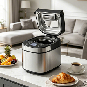 <span class=keywords><strong>Machine</strong></span> <span class=keywords><strong>à</strong></span> <span class=keywords><strong>pain</strong></span> multifonctionnelle entièrement automatique en acier inoxydable pour la maison - Product Image 2