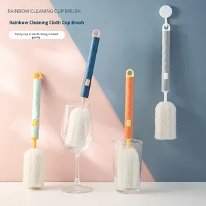 EVEFU Cepillo de limpieza de vasos con mango largo de material PP, reemplazable, para uso doméstico, cepillo para biberones - Product Image 1