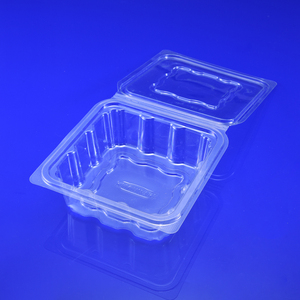 Disposable Strawberry plastic Fruit Clamshell Packaging Container Clam Shell PET Punnet With Lid