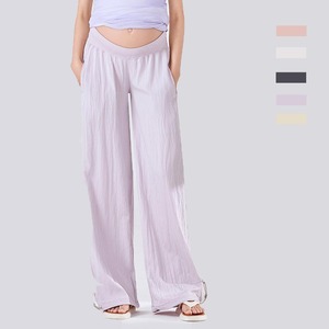 <span class=keywords><strong>Pantalon</strong></span> de maternité YIYI ample et respirant à jambes larges, taille haute extensible avec soutien abdominal, <span class=keywords><strong>pantalon</strong></span> décontracté doux pour femme enceinte - Product Image 1
