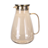 Bouilloire à eau froide en verre borosilicate HYRI, résistante aux hautes températures, compatible lave-vaisselle et micro-ondes, design moderne pour usage domestique