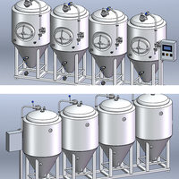 Fermenteur conique 7BBL pour bière artisanale, cuve de fermentation à double enveloppe, cuve à température contrôlée