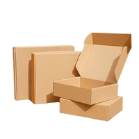 Caja de Envío Corrugada con Cierre Automático y Logotipo Personalizado, Sin Cinta Adhesiva, Fabricada con Materiales Reciclados Kraft Ecológicos y Resistentes