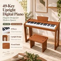 Piano numérique compact à 49 touches, livraison rapide, logo personnalisé, idéal pour la pratique à domicile, en stock, vente chaude