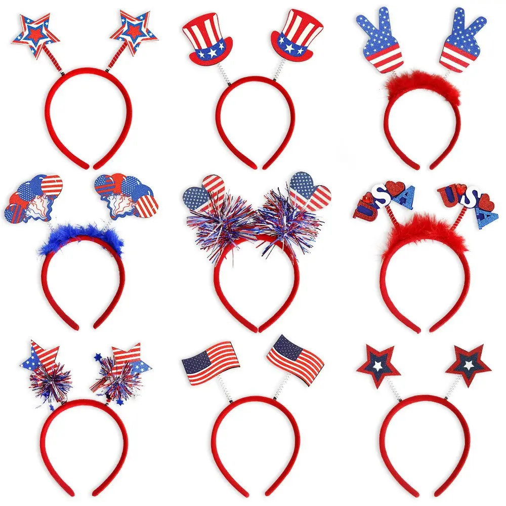USA 4th of July Headband Ngày Độc Lập Phụ kiện tóc Yêu Nước Đảng cung cấp USA cờ sao Thiết kế trang trí tóc