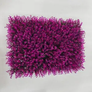 Popular Plastic Artificial Eucalyptus Turf Fake Plant Wall Green Wall System Vertical Garden Wall Decoration Leaf Type