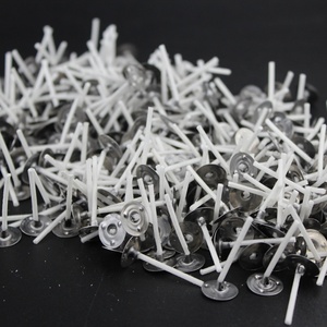 Vente en gros 2.6cm <span class=keywords><strong>bougie</strong></span> chauffe-plat <span class=keywords><strong>mèche</strong></span> en aluminium coquille coton mèches pour <span class=keywords><strong>faire</strong></span> des bougies - Product Image 2