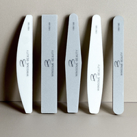 Vente en gros de polissoirs à ongles en bois de qualité supérieure, grain 100/180, éponge abrasive colorée double face réutilisable, logo personnalisé OEM/ODM