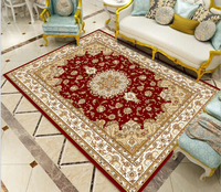 Tapis de zone d'hôtel commercial en microfibre florale de haute qualité tapis lavable antidérapant salon décor à la maison tapis fabriqué à la machine