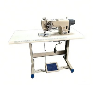New Double Needle Cylinder-Bed Industrial Sewing <b>Machine</b> with Lock <b>Stitch</b> <b>Hand</b> Operated - Product Image 4