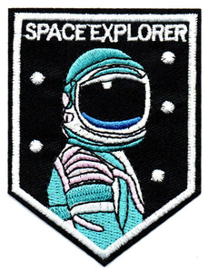 <strong>NASA</strong>-Inspired Cool Planet Rocket Heart-Shaped Eco-Friendly Iron-On Embroidered Patches DIY Garment Accessories for Clothing Bags - Product Image 3