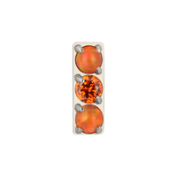 Perhiasan Tindik Hidung dan Telinga Fashion Labret ASTM F136 Titanium CZ Tile Top untuk Wanita
