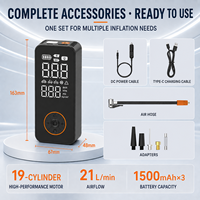 Nouvelle pompe à air numérique électrique 11,1 V avec ou sans fil pour pneus de vélo/voiture, gonfleur de pneus portable, lumière LED, matériau ABS