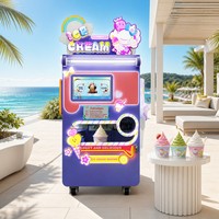 Máquina Expendedora de Helados Comercial Red Rabbit con Pantalla Táctil, Acepta Monedas, Gran Capacidad de Almacenamiento de 12L