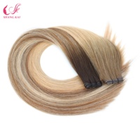 Extensions de cheveux vierges russes doublement étirés de qualité supérieure, tissage Genius, vente en gros d'usine pour les professionnels des salons de coiffure