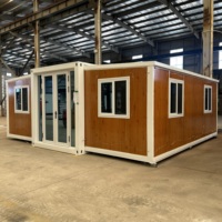 Maison Modulaire Pliante de Luxe de Haute Qualité, 2 Chambres, Maison Préfabriquée Mobile Compacte, 20ft 30ft 40ft, Salon Extensible, École, Centre Commercial