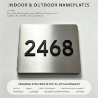 Plaques de porte extérieures haut de gamme pour numéros de maison, plaques en acrylique découpées au laser sur mesure pour la signalisation publicitaire et l'éclairage