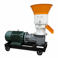Machine à granulés à matrice plate, équipement agricole avec moteur pour la transformation des coques d'arachides, des balle de riz, de la paille et de la biomasse en granulés