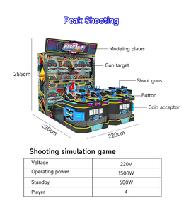 Новая игровая консоль-симулятор стрельбы с монетоприемником, поддержка английского языка, для 4 игроков, с возможностью выбора цвета - Product Image 2