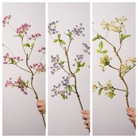 Branche de rose artificielle faite à la main, réaliste, douce et durable, couleur automne, pour la décoration intérieure, les mariages et les accessoires de photographie