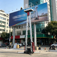 Mini-nacelle élévatrice électrique à batterie de 200 kg de qualité supérieure, à mât vertical unique, pour travaux en hauteur