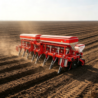 2BYSF-8E Semoir à maïs à aspiration d'air à 8 rangs avec bac à engrais, monté sur tracteur agricole pour cultures en ligne aux États-Unis