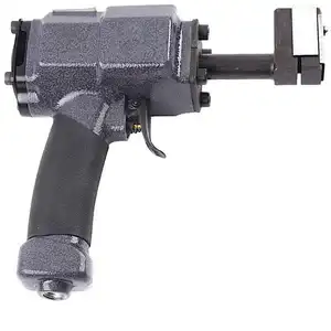 Punch for drainage holes in base rail for glazed patio and balconies pneumatic hole punch gun