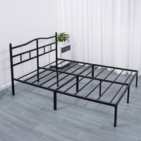 Lit double en acier pliable et extensible, simple, élégant, durable et réglable, idéal pour chambre d'hôtel ou appartement - Meilleure vente