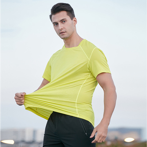 T-Shirt da Corsa per Uomo in Poliestere di Alta Qualità, Asciugatura Rapida, Collo a <span class=keywords><strong>O</strong></span>, per Allenamento, Esercizio, Palestra e Sport - Product Image 1